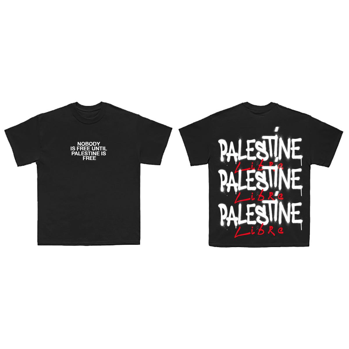 Nobody is free until Palestine is free Shirt Black